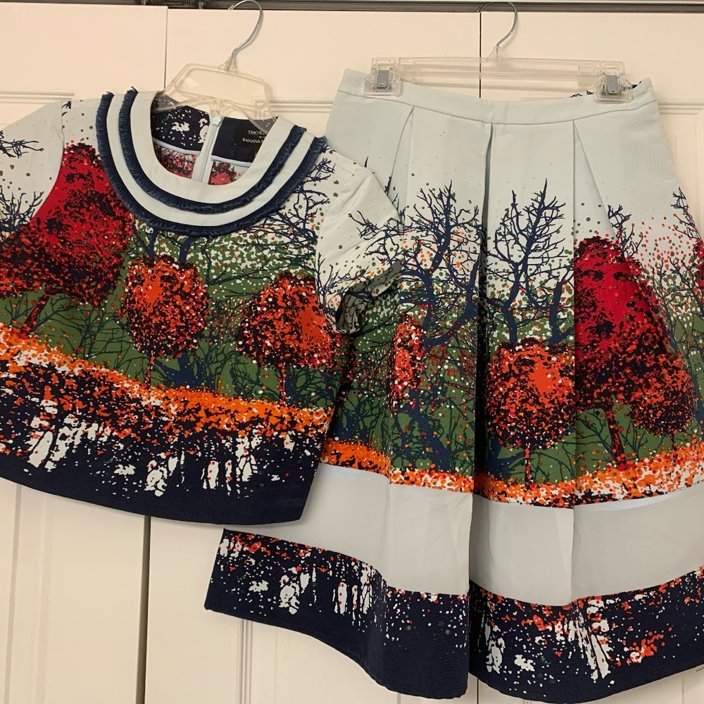 Two-Piece Timo.Weiland with Banana Republic top and midi skirt. Size 4.